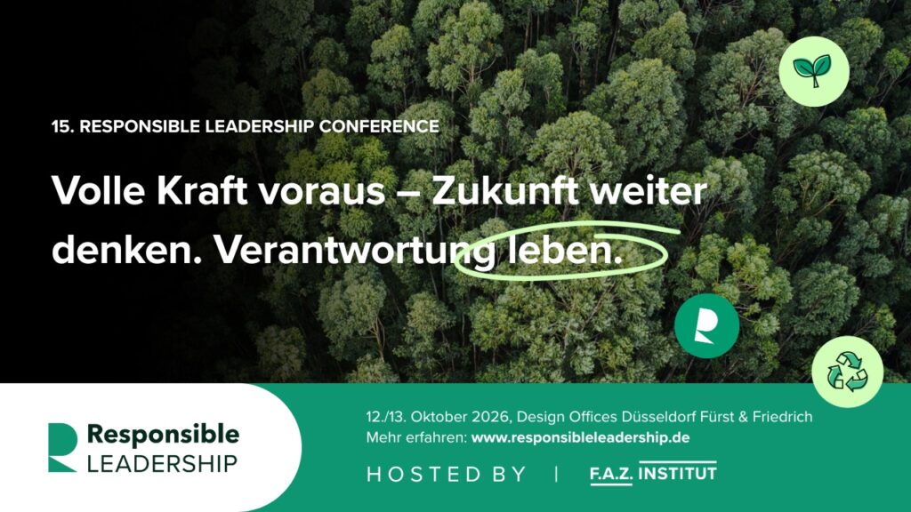Unter dem Motto „Volle Kraft voraus – Zukunft weiter denken. Verantwortung leben.“ haben Expert*innen am 12. und 13. Oktober in Düsseldorf diskutiert, was verantwortungsvolles Wirtschaften heute ausmacht. Klar wurde: Entscheidend ist, wie wir die Transformation gestalten.